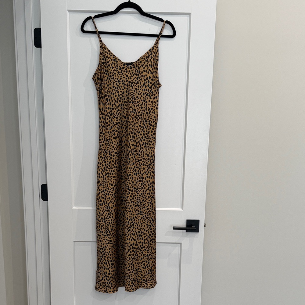 VICI Leopard Print Spaghetti Strap Dress